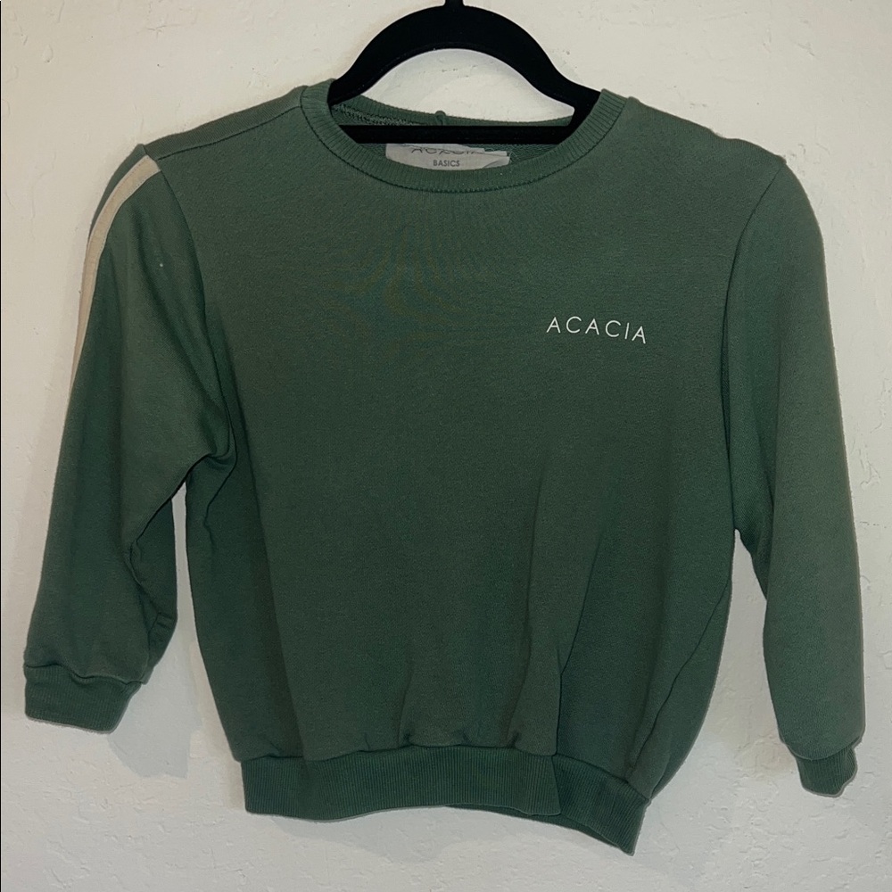 Acacia Swimwear Olive Crew Neck Sweater kids